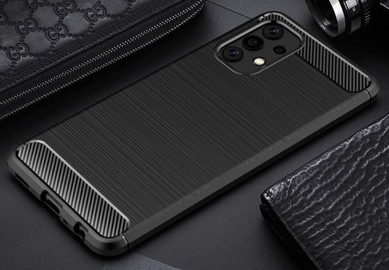 Чехол Carbon для Samsung Galaxy A32 / A325 бампер противоударный Black