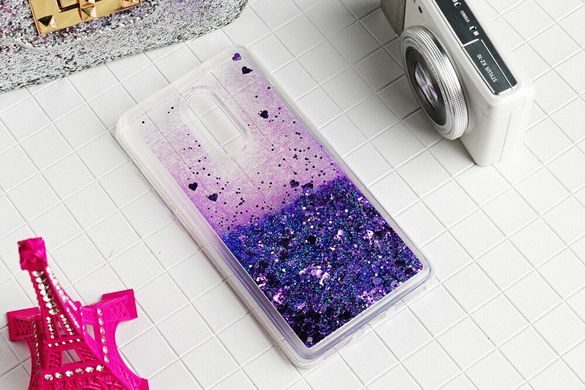 Чехол Glitter для Xiaomi Redmi Note 4x / Note 4 Global version Бампер жидкий блеск фиолетовый