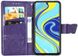 Чехол Butterfly для Xiaomi Redmi Note 9 Pro Max книжка кожа PU фиолетовый