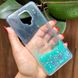 Чехол Glitter для Xiaomi Redmi Note 9 Pro Max бампер силиконовый аквариум Бирюзовый