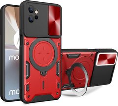 Чехол Magnetic Shield для Motorola Moto G32 бампер противоударный с подставкой Red