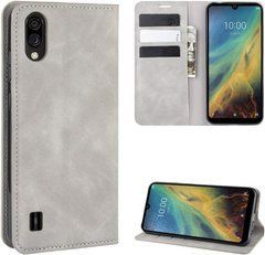 Чехол Taba Retro-Skin для ZTE Blade A7 2020 книжка кожа PU с визитницей серый
