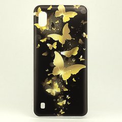 Чехол Print для Samsung Galaxy A10 2019 / A105F силиконовый бампер Butterflies Gold