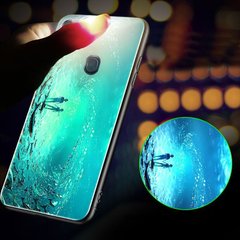 Чехол Glass-Case для Huawei Y6 Prime 2018 бампер оригинальный Glow Sea