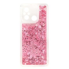Чехол Glitter для Xiaomi Redmi 12C бампер силиконовый аквариум Розовый