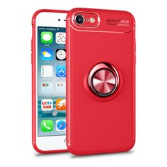 Чехол TPU Ring для Iphone 6 Plus / 6s Plus оригинальный бампер с кольцом Red