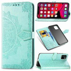 Чехол Vintage для Iphone 12 Pro Max книжка кожа PU с визитницей бирюзовый