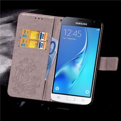 Чохол Clover для Samsung Galaxy J3 2016 J320 J320H J300 книжка шкіра PU Gray