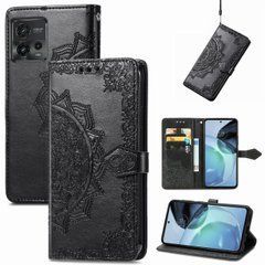 Чехол Vintage для Motorola Moto G72 книжка кожа PU с визитницей черный