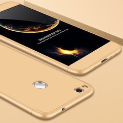 Чехол GKK 360 для Huawei P8 lite 2017 / P9 lite 2017 бампер оригинальный Gold