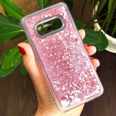 Чехол Glitter для Samsung Galaxy S10 / G973 бампер жидкий блеск розовый