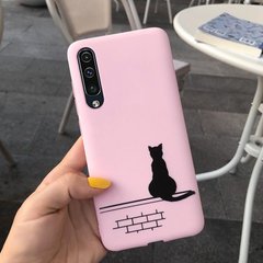 Чохол Style для Samsung Galaxy A50 2019 / A505F силіконовий бампер Рожевий Cat