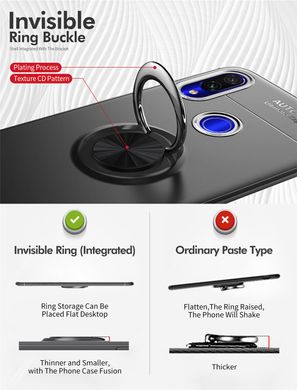 Чехол TPU Ring для Samsung Galaxy M20 / M205 бампер с кольцом Black