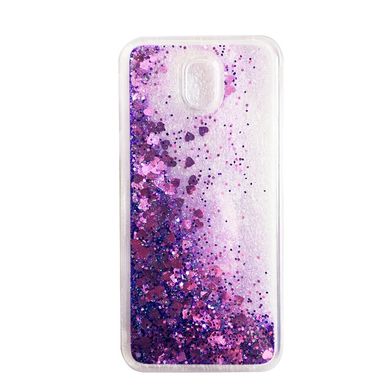 Чехол Glitter для Samsung Galaxy J7 2017 / J730 Бампер Жидкий блеск фиолетовый
