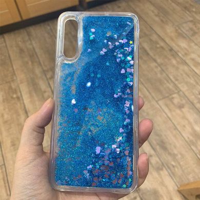 Чохол Glitter для Samsung Galaxy A50 2019 / A505F бампер Рідкий блиск Синій