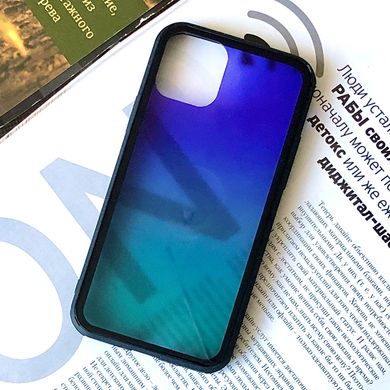 Чохол Amber-Glass для Iphone 11 бампер накладка градієнт Aquamarine