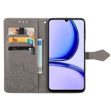 Чехол Vintage для Realme C53 книжка кожа PU с визитницей серый