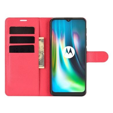 Чехол IETP для Motorola Moto G9 Play книжка кожа PU с визитницей красный