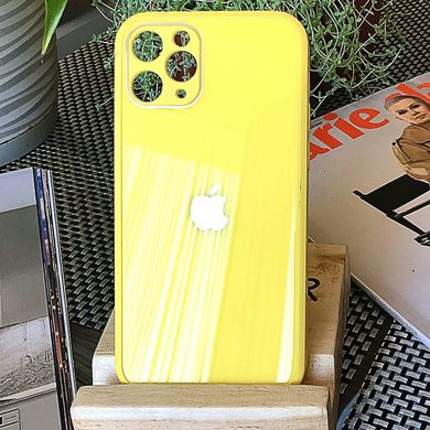 Чехол Color-Glass для Iphone 11 Pro бампер с защитой камер Yellow