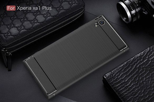 Чехол Carbon для Sony Xperia XA1 Plus / G3412 / G3416 / G3421 / G3423 бампер черный