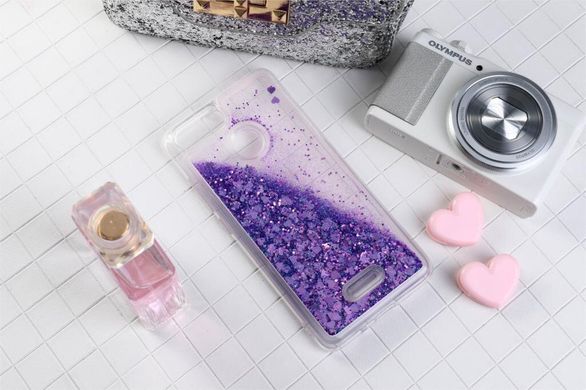 Чохол Glitter для Xiaomi Redmi 6A Бампер Рідкий блиск Фіолетовий