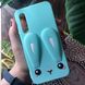 Чехол Funny-Bunny для Xiaomi Mi A3 бампер резиновый заяц Голубой