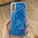 Чехол Glitter для Samsung Galaxy A50 2019 / A505F бампер Жидкий блеск Синий