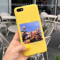 Чохол Style для Huawei Y5 2018 / Y5 Prime 2018 (5.45 ") Бампер силіконовий Жовтий Roses