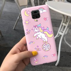 Чехол Style для Xiaomi Redmi Note 9S силиконовый бампер Розовый Rainbow Unicorn