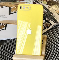 Чохол Color-Glass для Iphone 7 Plus / 8 Plus бампер із захистом камер Yellow