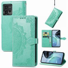 Чехол Vintage для Motorola Moto G72 книжка кожа PU с визитницей бирюзовый