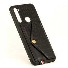 Чехол Croc для Xiaomi Redmi Note 8T кожа PU бампер с карманом черный