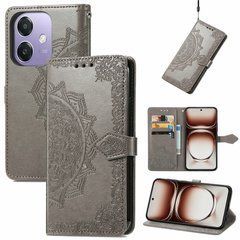 Чехол Vintage для OPPO A40m / CPH2669 книжка кожа PU с визитницей серый