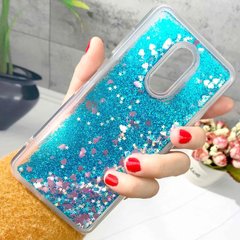 Чехол Glitter для Xiaomi Redmi 5 Plus (5.99") Бампер Жидкий блеск синий