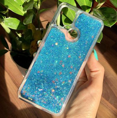 Чехол Glitter для Xiaomi Redmi 9C бампер силиконовый аквариум Синий