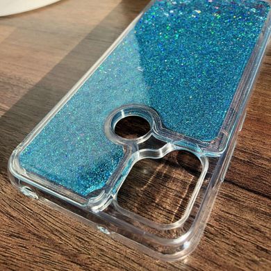Чохол Glitter для Xiaomi Redmi 9C бампер силіконовий акваріум Синій
