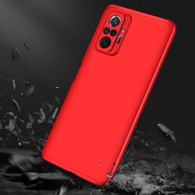 Чехол GKK 360 для Xiaomi Redmi Note 10 Pro бампер противоударный Red