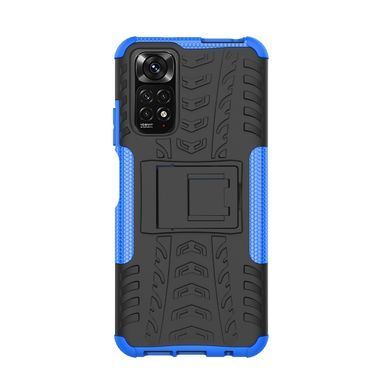 Чехол Armor для Xiaomi Redmi Note 12S бампер противоударный с подставкой Blue