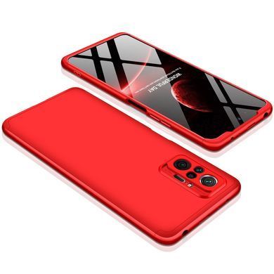 Чехол GKK 360 для Xiaomi Redmi Note 10 Pro бампер противоударный Red