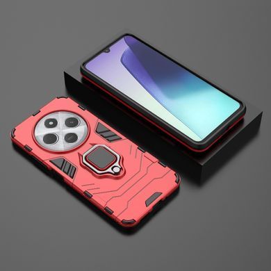 Чохол Iron Ring для Xiaomi Poco C75 протиударний бампер з підставкою кільцем Red