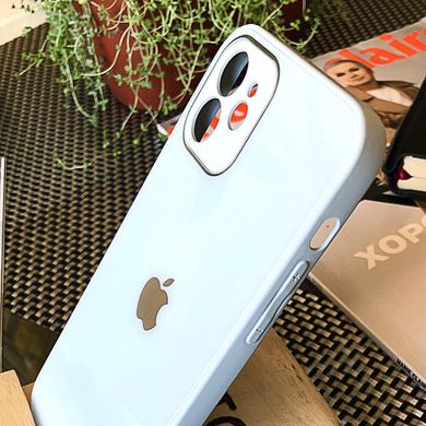 Чехол Color-Glass для Iphone 12 mini бампер с защитой камер Sky Blue