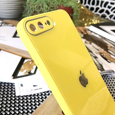 Чохол Color-Glass для Iphone 7 Plus / 8 Plus бампер із захистом камер Yellow