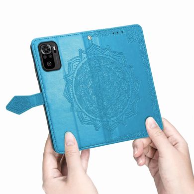 Чехол Vintage для Xiaomi Poco M5s книжка кожа PU с визитницей голубой