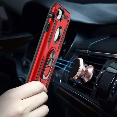 Чохол Shield для Iphone 5 / 5s / SE броньований Бампер з підставкою Red