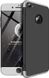 Чехол GKK 360 для Iphone 7 / Iphone 8 Бампер противоударный с вырезом Black-Silver
