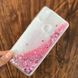 Чехол Glitter для Xiaomi Redmi Note 5 / Note 5 Pro Global Бампер Жидкий блеск сердце Розовый