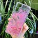 Чохол Glitter для OPPO Reno 3 бампер рідкий блиск Зірки Рожевий