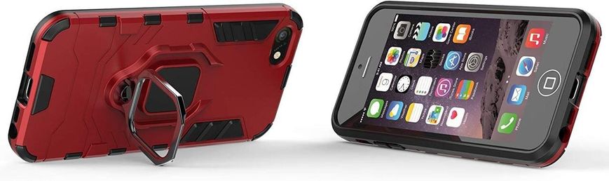 Чехол Iron Ring для Iphone 6 / 6s бронированный Бампер с подставкой Red