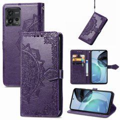 Чехол Vintage для Motorola Moto G72 книжка кожа PU с визитницей фиолетовый