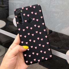 Чехол Style для Xiaomi Redmi Note 8T силиконовый бампер Черный Little pink hearts